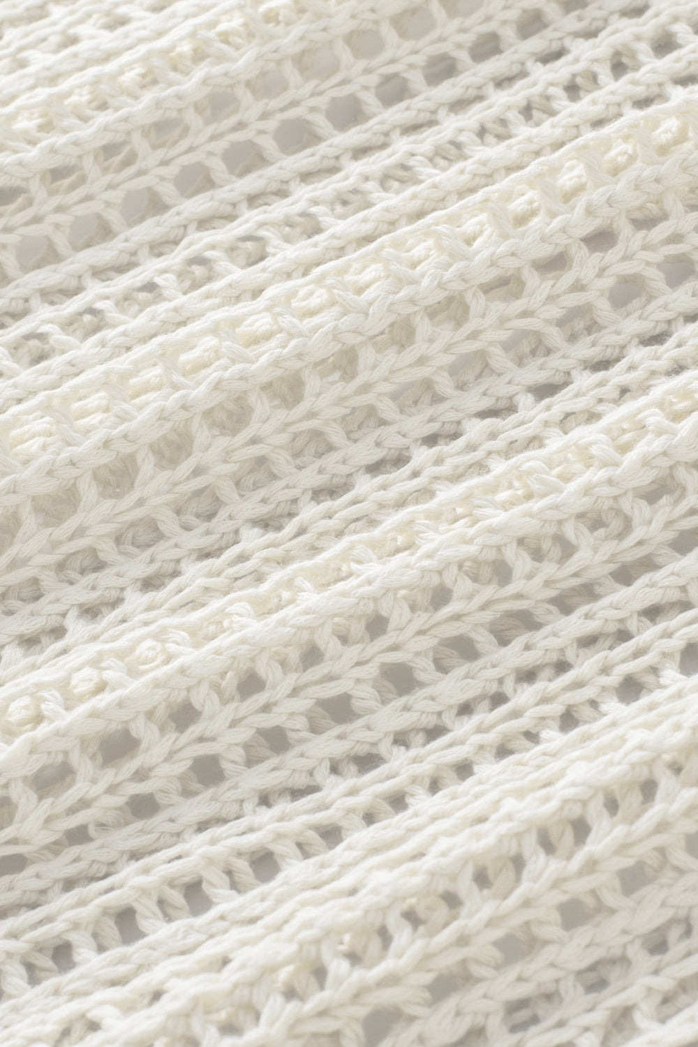 Openwork Half Sleeve Knit Cover Up