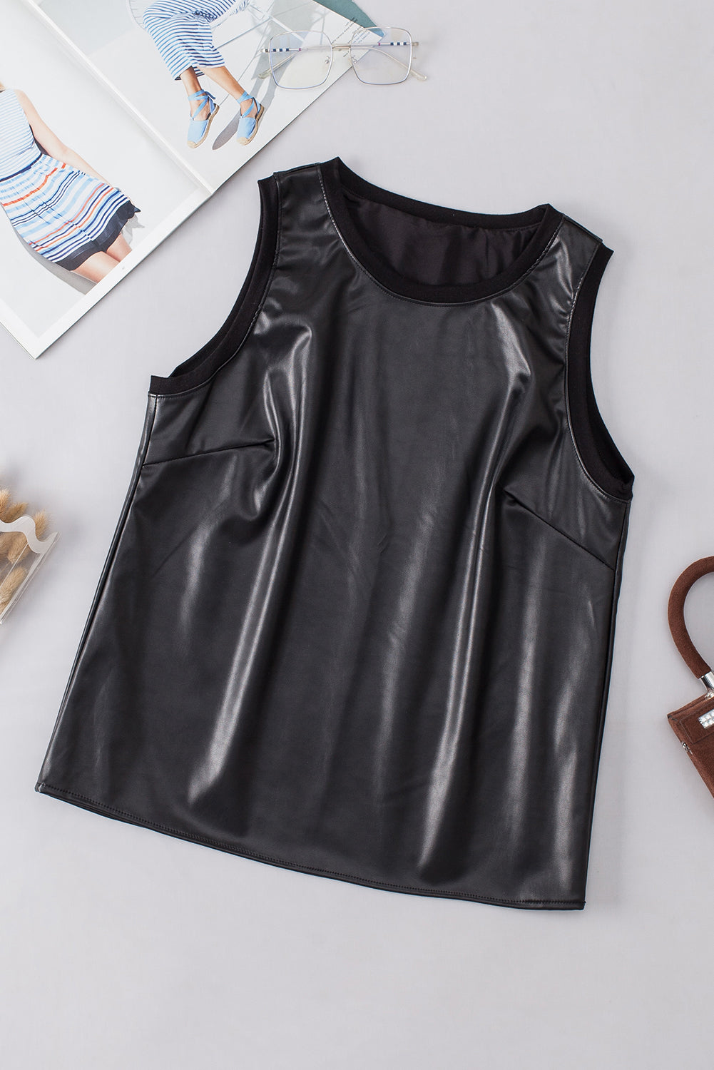 Faux Leather Tank