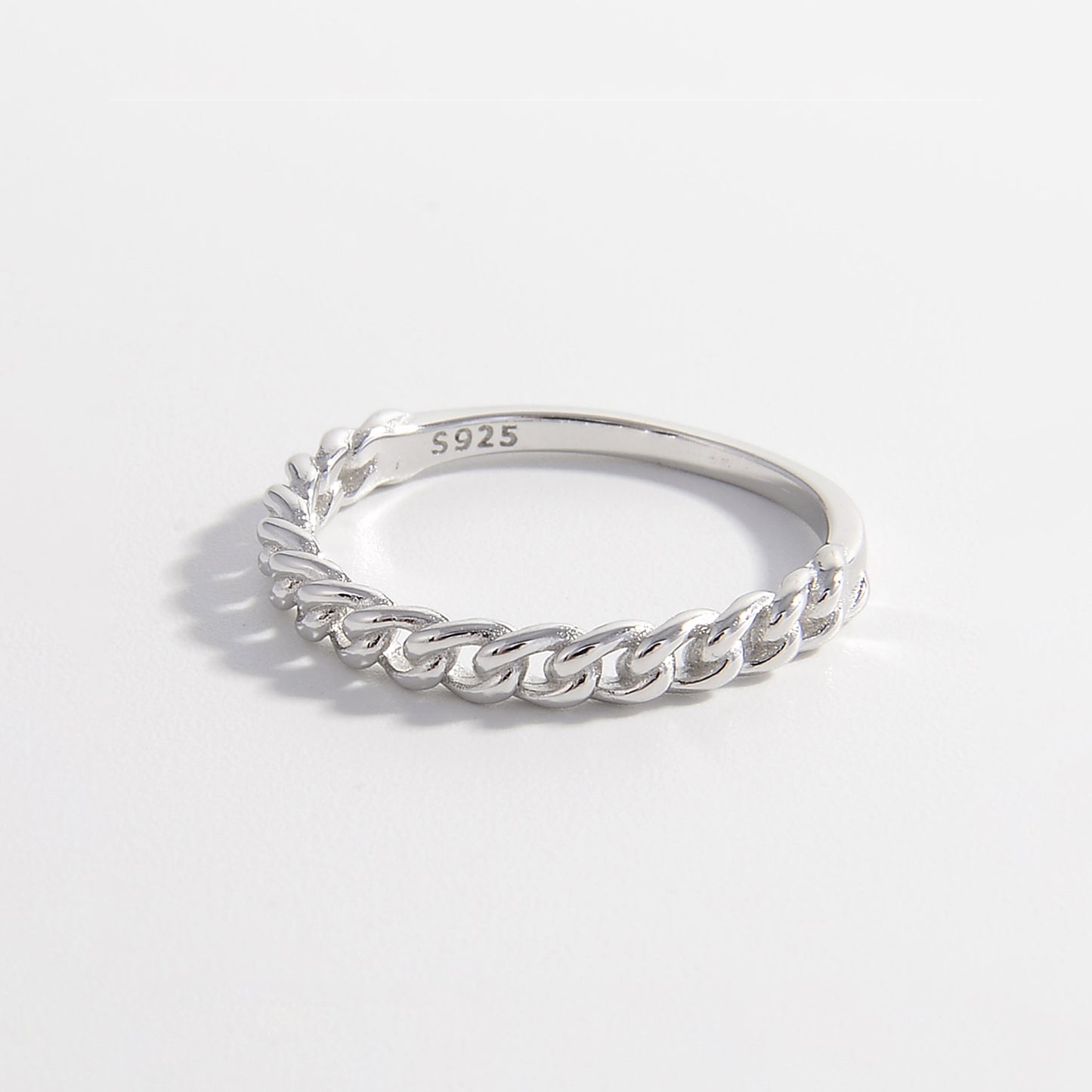 Curb Chain Ring - 925 Sterling Silver