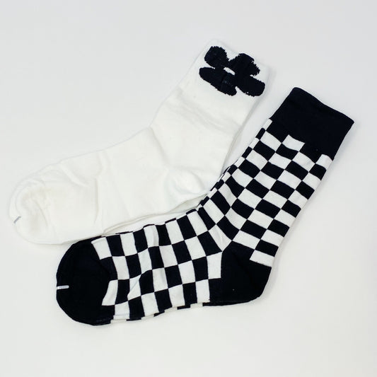 Checker & Floral Sock Set