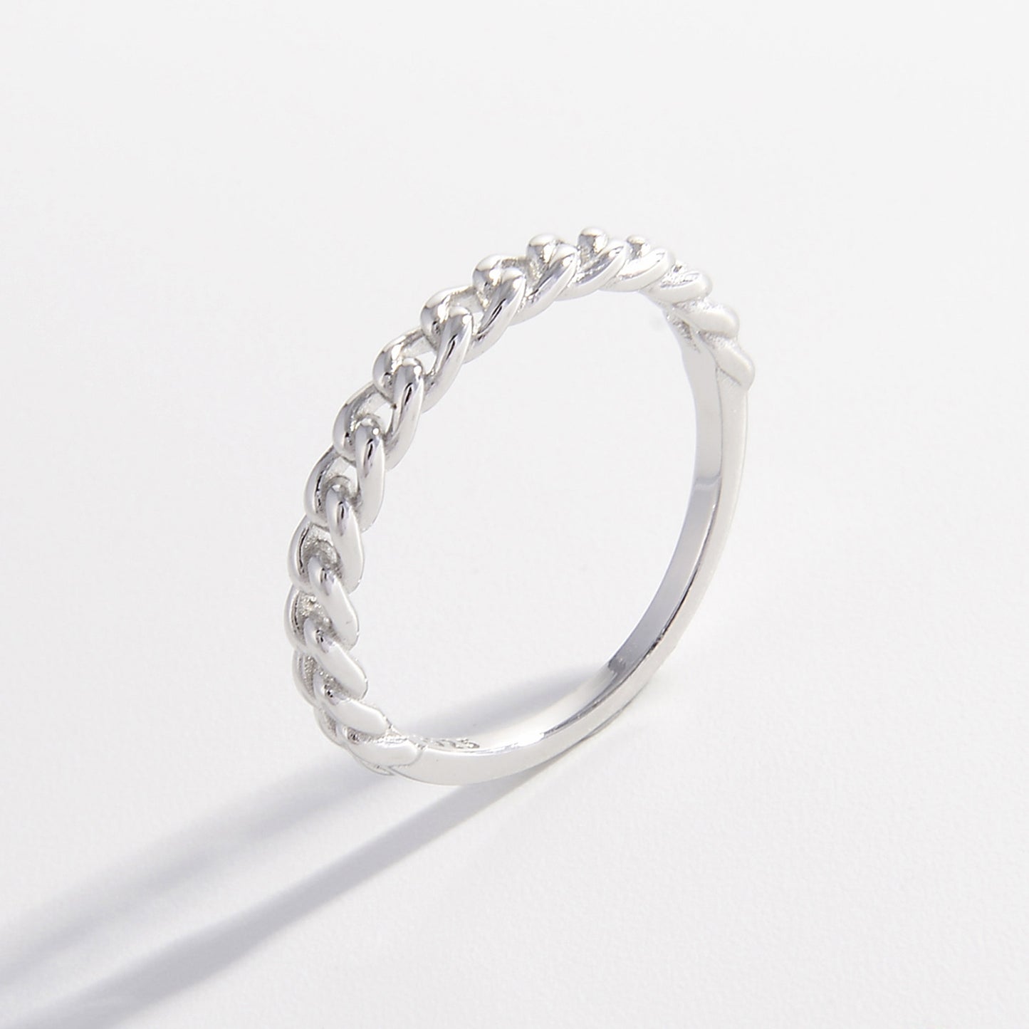 Curb Chain Ring - 925 Sterling Silver