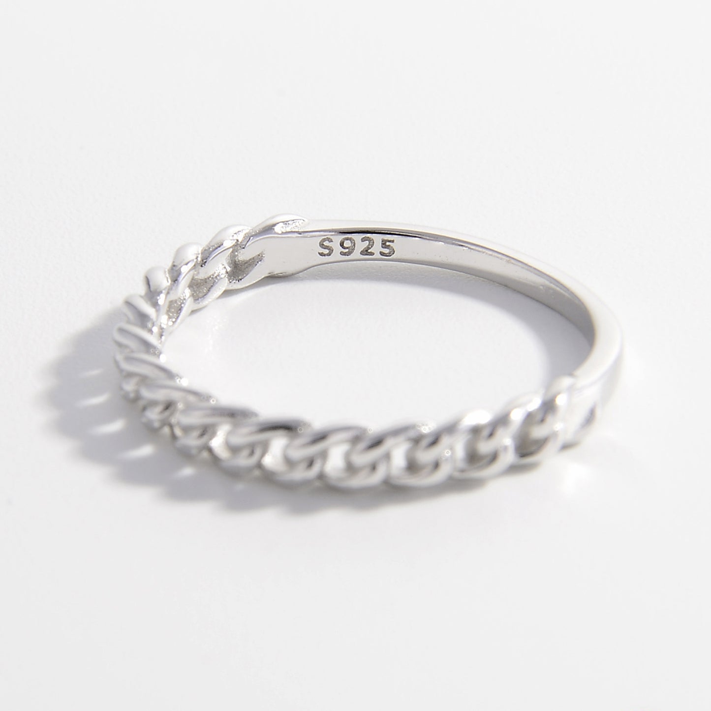 Curb Chain Ring - 925 Sterling Silver