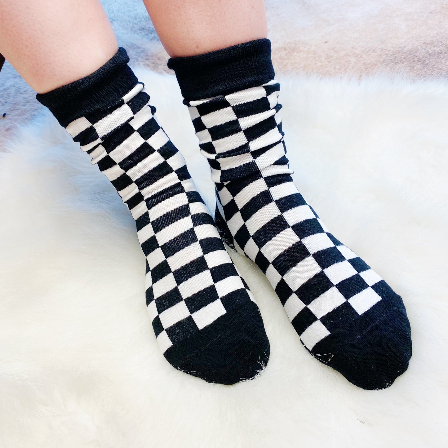 Checker & Floral Sock Set