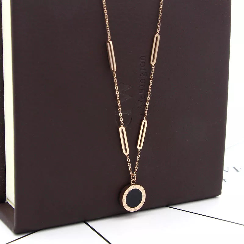 Gold Roman Numeral Chain Necklace