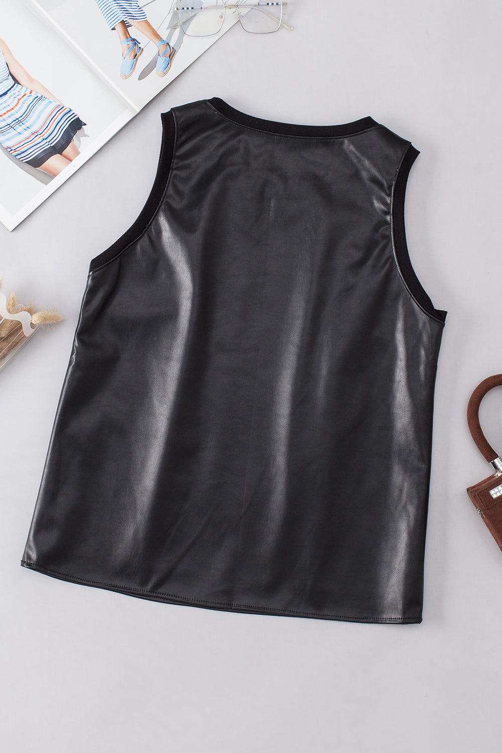 Faux Leather Tank